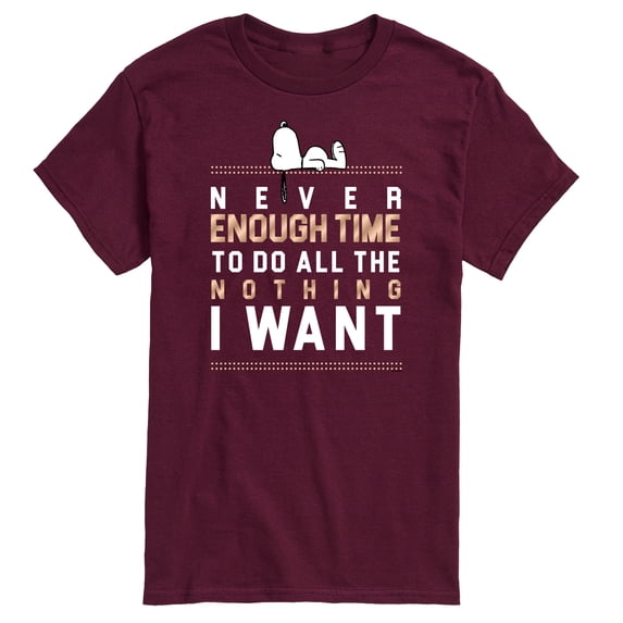 Peanuts - Never Enough Time Short Sleeve Graphic T-Shirt