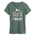 thumbnail image 1 of Peanuts - Never Enough Time - Women's Short Sleeve Graphic T-Shirt, 1 of 5