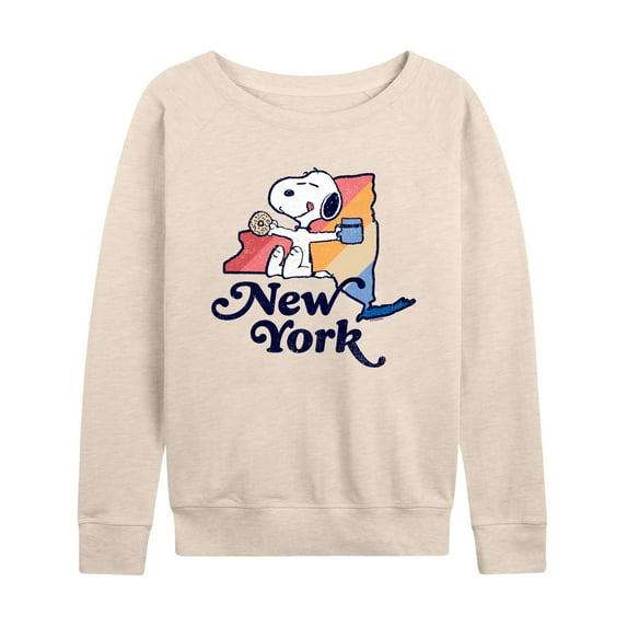 Peanuts - New York Snoopy - Women's French Terry Pullover Sweatshirt