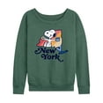 thumbnail image 1 of Peanuts - New York Snoopy - Women's French Terry Pullover Long Sleeve Shirt, 1 of 6