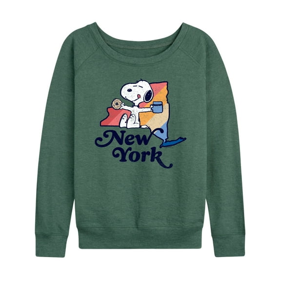 Peanuts - New York Snoopy - Women's French Terry Pullover Long Sleeve Shirt
