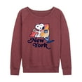 thumbnail image 1 of Peanuts - New York Snoopy - Women's French Terry Pullover Long Sleeve Shirt, 1 of 6