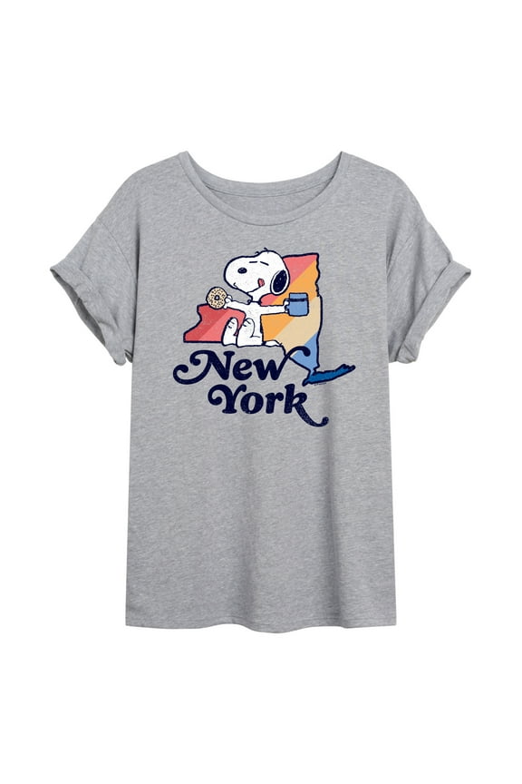- New York Snoopy - Women's Oversized Graphic T-Shirt
