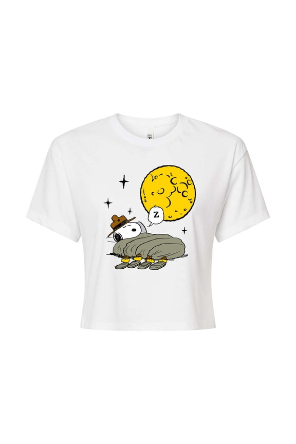 - Nightfall - Juniors Cropped Cotton Blend T-Shirt