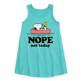 thumbnail image 1 of Peanuts - Nope Not Today - Toddler and Youth Girls Aline Dress, 1 of 5