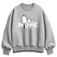 thumbnail image 1 of Peanuts - Nope Snoopy - Women's Oversized Fleece Crew Sweatshirt, 1 of 3