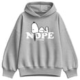 thumbnail image 1 of Peanuts - Nope Snoopy - Women's Oversized Fleece Hoodie Sweatshirt, 1 of 4