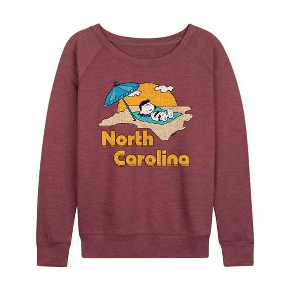 Peanuts - North Carolina Lucy - Women's French Terry Pullover Sweatshirt