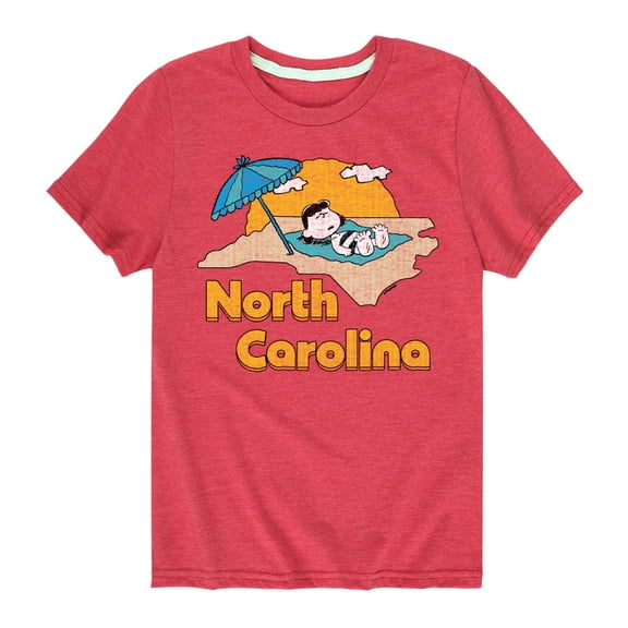 Peanuts - North Carolina Sunbathing Lucy -Toddler And Youth Short Sleeve Graphic T-Shirt