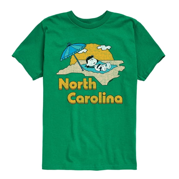 Peanuts - North Carolina Sunbathing Lucy -Toddler And Youth Short Sleeve Graphic T-Shirt
