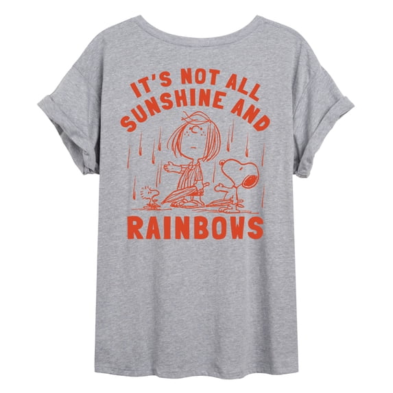 Peanuts - Not All Sunshine - Juniors Oversized Graphic T-Shirt