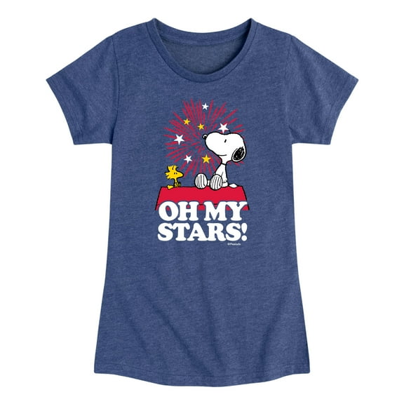 Peanuts - Oh My Stars - Girls Toddler And Youth Short Sleeve Graphic T-Shirt