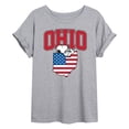thumbnail image 1 of Peanuts - Ohio Snoopy - Juniors Oversized Graphic T-Shirt, 1 of 5