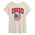 thumbnail image 1 of Peanuts - Ohio Snoopy - Juniors Oversized Graphic T-Shirt, 1 of 5