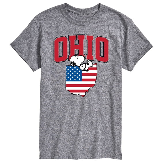 Peanuts - Ohio Snoopy - Men's Short Sleeve Graphic T-Shirt