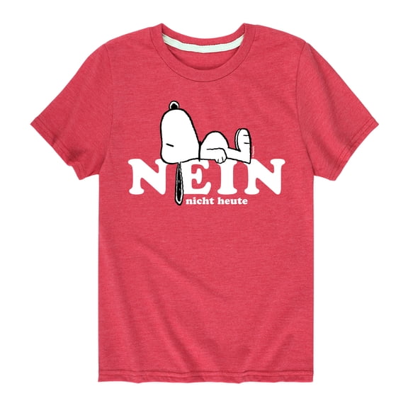 Peanuts - Fall Festival Season - Nein Nicht Heute Snoopy - Boys Toddler And Youth Short Sleeve Graphic T-Shirt