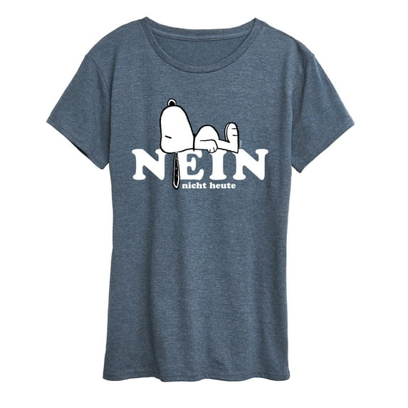 Peanuts - Fall Festival Season - Nein Nicht Heute Snoopy - Women's Short Sleeve Graphic T-Shirt