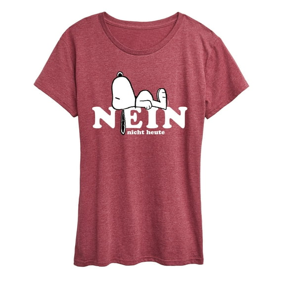 Peanuts - Fall Festival Season - Nein Nicht Heute Snoopy - Women's Short Sleeve Graphic T-Shirt