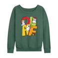 thumbnail image 1 of Peanuts - Olaf Editorial - Women's French Terry Long Sleeve T-Shirt, 1 of 5