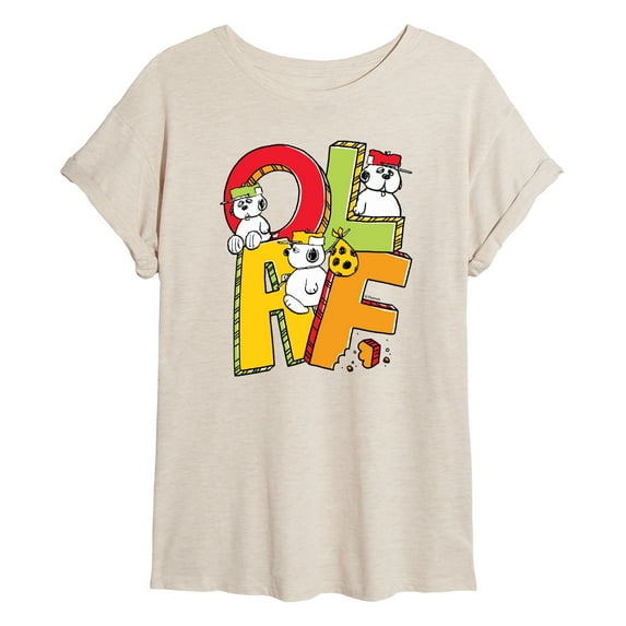 Peanuts - Olaf Editorial - Women's Oversized Graphic T-Shirt