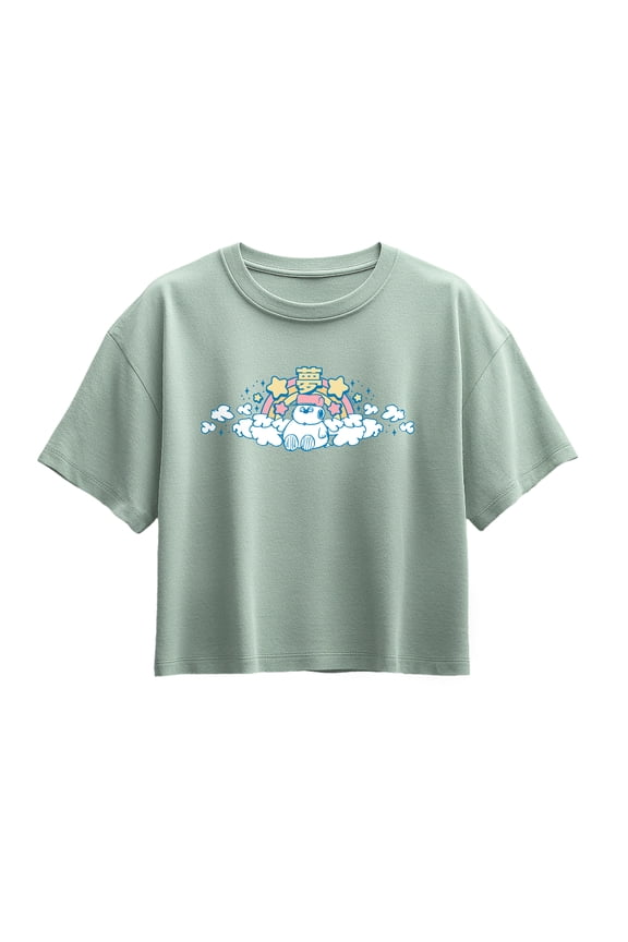 - Olaf Kawaii - Youth Girl Short Sleeve Boxy Tee