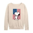 thumbnail image 1 of Peanuts - Olympic Snoopy USA Flag - Women's Lightweight French Terry Long Sleeve Shirt, 1 of 6