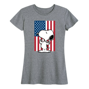 Peanuts - Olympic USA Snoopy American Flag - 4th of July - Women's Short Sleeve Graphic T-Shirt