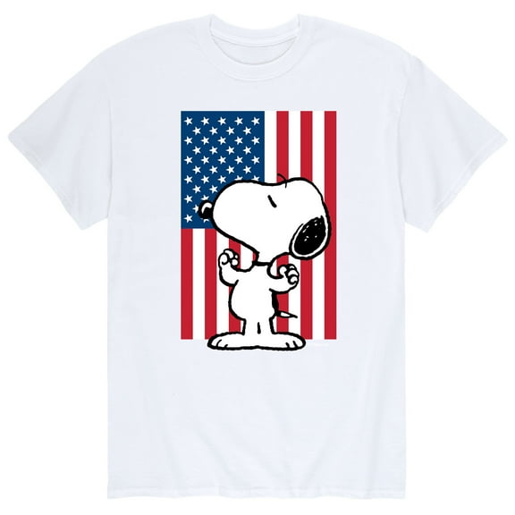 Peanuts - Snoopy USA Flag - Men's Short Sleeve Graphic T-Shirt