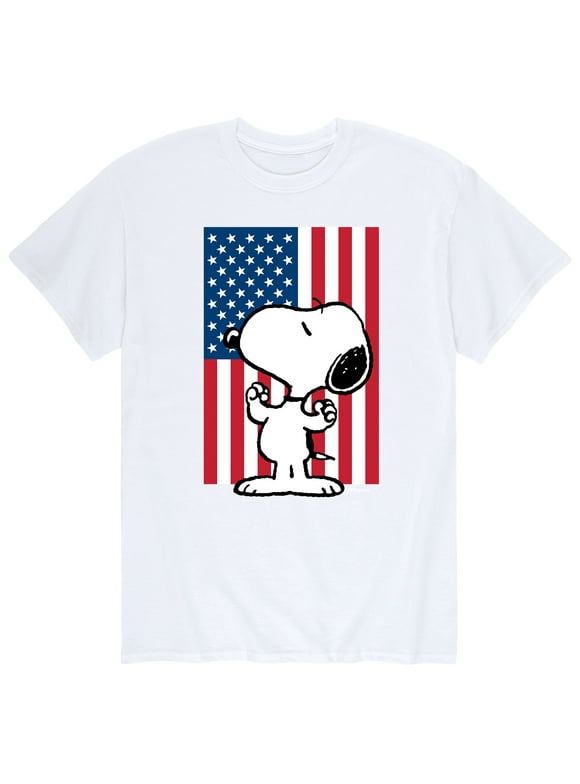 - Snoopy USA Flag - Men's Short Sleeve Graphic T-Shirt