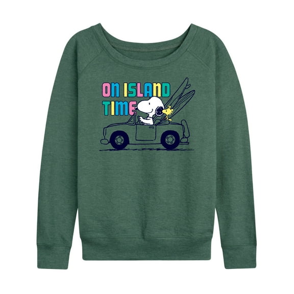 Peanuts - On Island Time - Women's Lightweight French Terry Long Sleeve Shirt