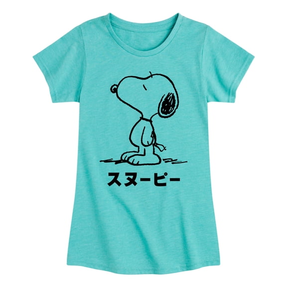 Peanuts - One Color Tokyo Snoopy - Toddler & Youth Girls Short Sleeve Graphic T-Shirt