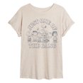 thumbnail image 1 of Peanuts - One of the Gang - Juniors Oversized Graphic T-Shirt, 1 of 5