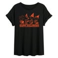 thumbnail image 1 of Peanuts - Orange Happy Halloween - Juniors Ideal Flowy Muscle T-Shirt, 1 of 6