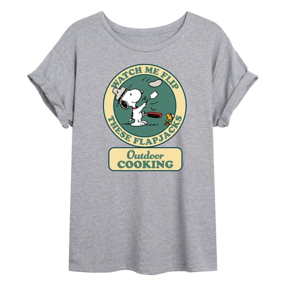 Peanuts - Outdoor Cooking Badge - Women's Oversized T-Shirt