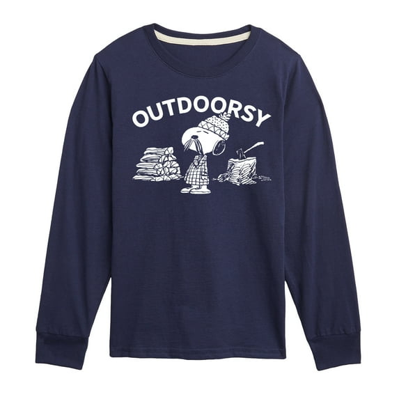 Peanuts - Outdoorsy Snoopy - Toddler & Youth Long Sleeve Graphic T-Shirt