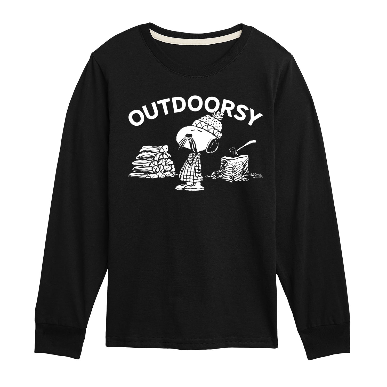 Peanuts Outdoorsy Snoopy Toddler & Youth Long Sleeve Graphic T