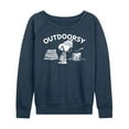 thumbnail image 1 of Peanuts - Outdoorsy Snoopy - Women's Lightweight French Terry Long Sleeve Shirt, 1 of 6