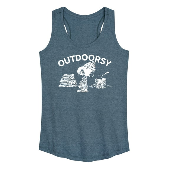 Peanuts - Outdoorsy Snoopy - Women's Racerback Tank Top