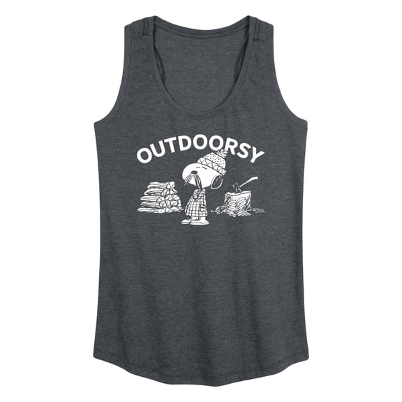 Peanuts - Outdoorsy Snoopy - Women's Racerback Tank Top