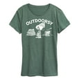thumbnail image 1 of Peanuts - Outdoorsy Snoopy - Women's Short Sleeve Graphic T-Shirt, 1 of 7