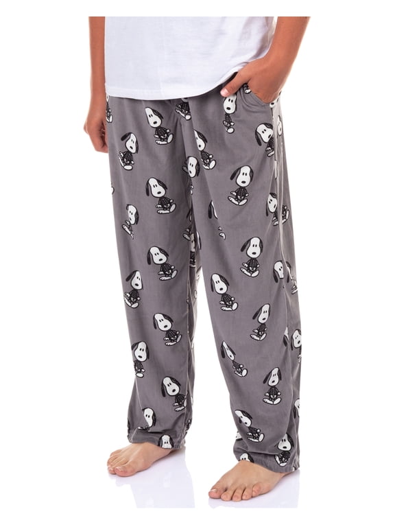 Peanuts Pajamas Men's Halloween Snoopy Skeleton Lounge Pajama Pants