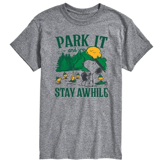 Peanuts - Park It And Stay Awhile - Men's Short Sleeve Graphic T-Shirt