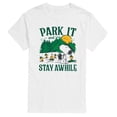 thumbnail image 1 of Peanuts - Park It And Stay Awhile - Men's Short Sleeve Graphic T-Shirt, 1 of 5