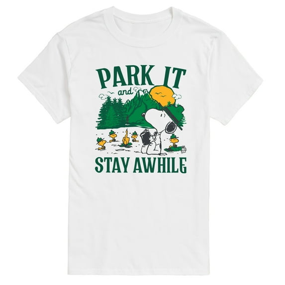 Peanuts - Park It And Stay Awhile - Men's Short Sleeve Graphic T-Shirt