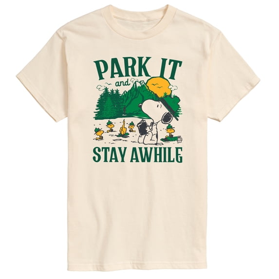 Peanuts - Park It And Stay Awhile - Men's Short Sleeve Graphic T-Shirt