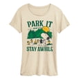 thumbnail image 1 of Peanuts - Park It And Stay Awhile - Women's Short Sleeve Graphic T-Shirt, 1 of 5