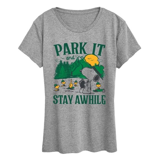 Peanuts - Park It And Stay Awhile - Women's Short Sleeve Graphic T-Shirt