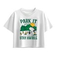 thumbnail image 1 of Peanuts - Park It And Stay Awhile - Youth Girl Short Sleeve Boxy Tee, 1 of 5