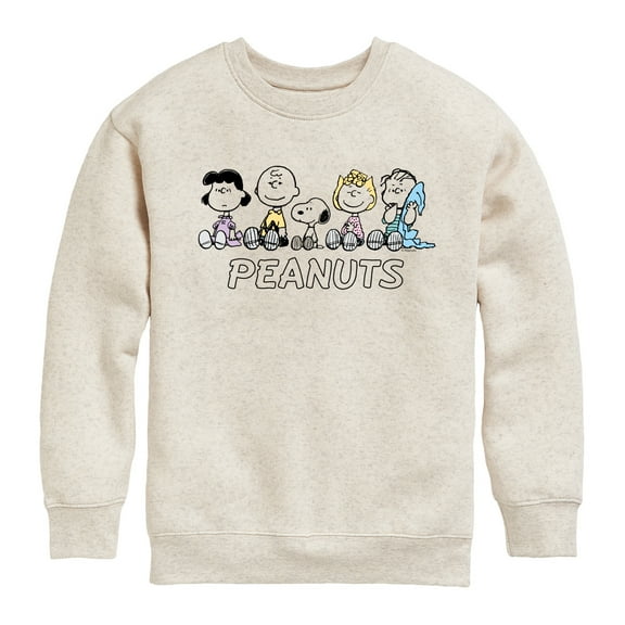 Peanuts - Pastel Group  - Toddler & Youth Crewneck Fleece Sweatshirt