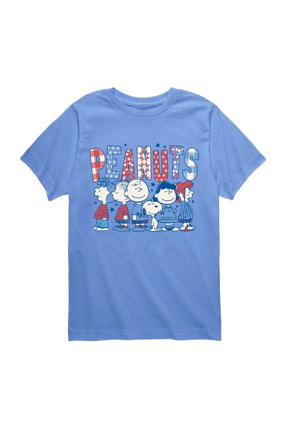 - Patchwork Americana - Youth Boys Short Sleeve Graphic T-Shirt